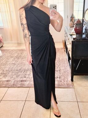 Tedashi Soji Black Evening Cocktail Ball Gown Vintage XS